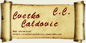 Cvetko Ćaldović vizit kartica